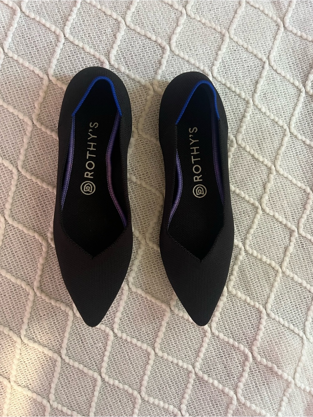 Rothy’s Black Pointed Toe Flats (The Point)